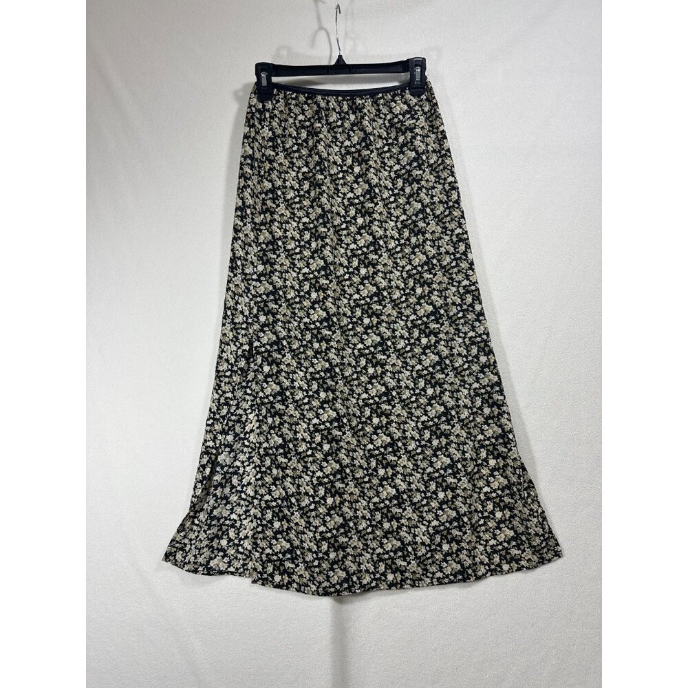 Vintage Blue Floral Midi Skirt